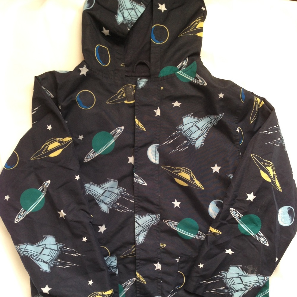 Gymboree Navy Boys' Space Voyager Raincoat, 10-12